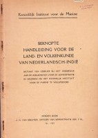 Seller image for Beknopte handleiding voor de land-en volkenkunde van Nederlandsch-Indie Koninklijk Instituut voor de Marine for sale by nautiek