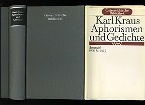 Karl Kraus Aphorismen und Gedichte Auswahl 1903-1933. Mit einem Vorwort von Edwin Hartl und einer...