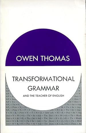 Transformational Grammar and the Teacher of English