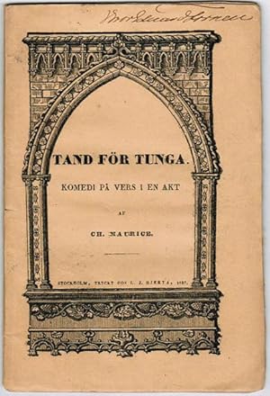 Seller image for Tand fr tunga. for sale by Antiquaria Bok & Bildantikvariat AB