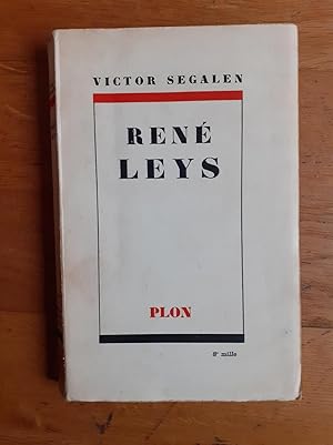 Seller image for RENE LEYS. for sale by Librairie Sainte-Marie