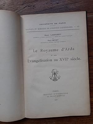 Image du vendeur pour LE ROYAUME D ARDA ET SON EVANGELISATION AU XVIIme SIECLE. mis en vente par Librairie Sainte-Marie