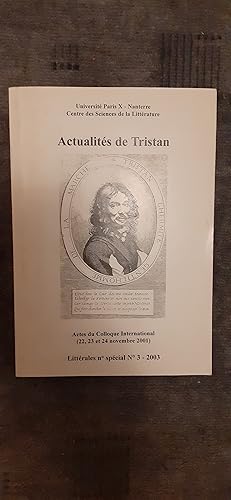 Immagine del venditore per ACTUALITES DE TRISTAN. venduto da Librairie Sainte-Marie