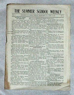 The Summer School Weekly, Volume 1, Number 1 (June 13, 1914)