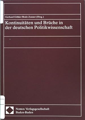 Bild des Verkufers fr Kontinuitten und Brche in der deutschen Politikwissenschaft. zum Verkauf von books4less (Versandantiquariat Petra Gros GmbH & Co. KG)