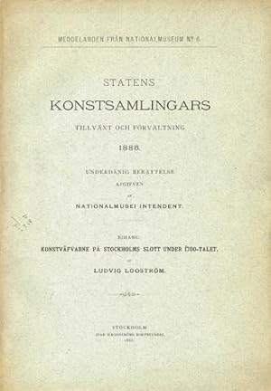 Seller image for Konstvfvarne p Stockholms slott under 1700-talet. for sale by Hatt Rare Books ILAB & CINOA