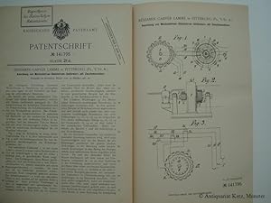 Seller image for Anordnung von Wechselstrom-Gleichstrom-Umformern mit Zusatzmaschinen. (Patentiert im Deutschen Reiche vom 22. Oktober 1901 ab). Patentschrift No. 141795 - Klasse 21d. for sale by Antiquariat Hans-Jrgen Ketz