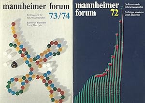 Bild des Verkufers fr Mannheimer Forum. Ein Panorama der Naturwissenschaften. Zusammengestellt und redigiert von Prof. Dr. Hoimar v. Ditfurth. Jahrbcher 1972, 1973/74, 1980/81, 1981/82, 1982/83 und 1986/87. 6 Bnde zum Verkauf von Versandantiquariat Alraune