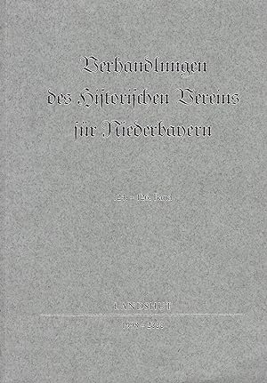 Verhandlungen des Historischen Vereins für Niederbayern. 124. - 126. Band. 1998 - 2000.