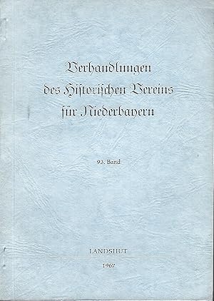 St. Englmar, eine volkskundliche Ortsmonographie (Textband). In: Verhandlungen des Historischen V...