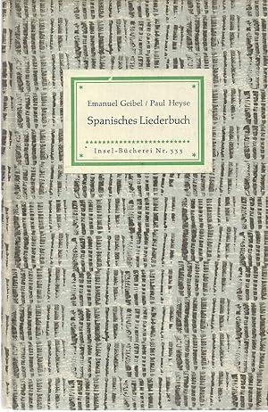 Seller image for Spanisches Liederbuch. Auswahl und Nachwort von Florian Stern. for sale by Versandantiquariat Alraune