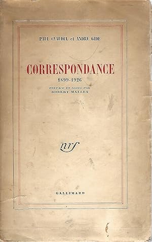 Seller image for Correspondance. 1899-1926. Vorwort von Robert Mallet. for sale by Versandantiquariat Alraune