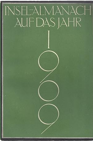 Insel-Almanach auf das Jahr 1909. Umschlag. Doppeltitel und Kalendarium von F.H.Ehmcke.