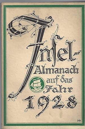Insel-Almanach auf das Jahr 1928. Umschlagzeichnung und Kalendarium von Marcus Behmer.