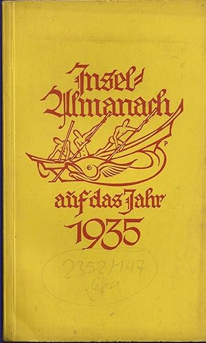 Insel-Almanach auf das Jahr 1935. Umschlag und Kalendarium von Emil Preetorius.