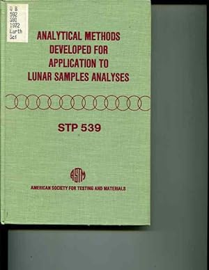 Seller image for Analytical Methods Developed for Application to Lunar Samples Analyses for sale by Orca Knowledge Systems, Inc.