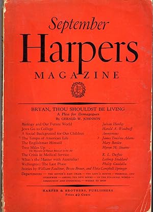 Imagen del vendedor de Harpers (Harper's) Magazine: No.976: September, 1931 [William Faulkner short story] a la venta por Dorley House Books, Inc.