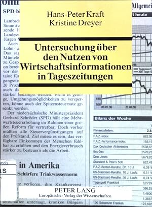 Bild des Verkufers fr Untersuchung ber den Nutzen von Wirtschaftsinformationen in Tageszeitungen. zum Verkauf von books4less (Versandantiquariat Petra Gros GmbH & Co. KG)