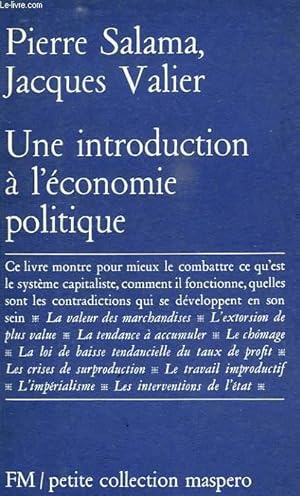 Image du vendeur pour UNE INTRODUCTION A L'ECONOMIE POLITIQUE mis en vente par Le-Livre