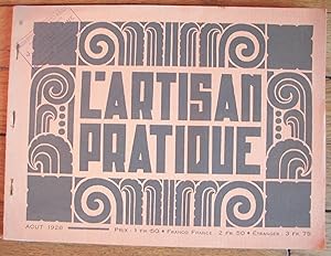 Catalogue de l'ARTISAN PRATIQUE - Août 1928