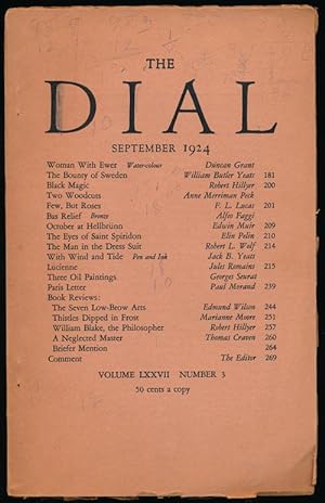 Immagine del venditore per The Dial, September 1924 Volume LXXVII, Number 3 venduto da Good Books In The Woods