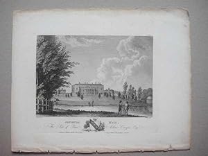 Leicestershire Gopshall Gopshull Hall 1791 Antique Print