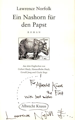 Ein Nashorn für den Papst.