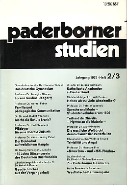 paderborner studien. Jahrgang 1975, Heft 2/3.