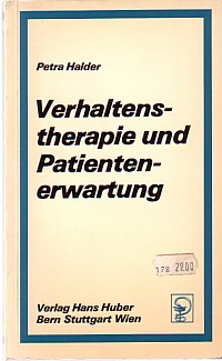 Bild des Verkufers fr Verhaltenstherapie und Patientenerwartung. zum Verkauf von Antiquariat ExLibris Erlach Eberhard Ott