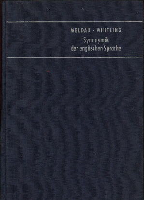 Bild des Verkufers fr Synonymik der englischen Sprache. zum Verkauf von Antiquariat ExLibris Erlach Eberhard Ott