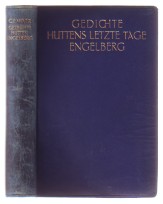 Imagen del vendedor de Gedichte - Huttens letzte Tage - Engelberg. a la venta por Antiquariat ExLibris Erlach Eberhard Ott