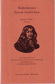 Wolfenbütteler Barock-Nachrichten: Jahrgang XV, Heft 1 und 2, Mai / Dezember 1988.