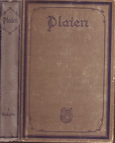 Seller image for Platens Werke. Erster Band. for sale by Antiquariat ExLibris Erlach Eberhard Ott