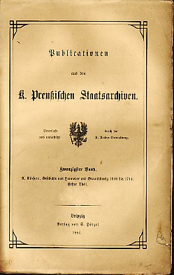 Geschichte von Hannover und Braunschweig 1648 bis 1714. Erster Theil. (1648-1668).