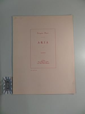 Bild des Verkufers fr Aria. Pour Chant et Flte avec accompagnement de Piano. A.L. 18016. zum Verkauf von Druckwaren Antiquariat