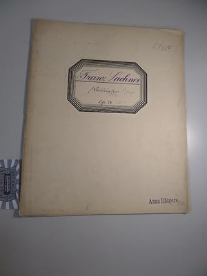 Bild des Verkufers fr Waldklnge. Gedichte von J. Vogel. No. 1. Waldvglein. Fr eine Singstimme mit Begleitung des Pianoforte und Horn. Op. 28. Noten fr Singstimme, Pianoforte und Violoncello. C.S. 4754. zum Verkauf von Druckwaren Antiquariat