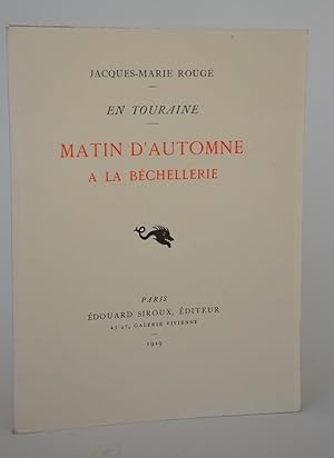 Seller image for En Touraine - Matin D'automne  La Bchellerie for sale by Librairie Raimbeau