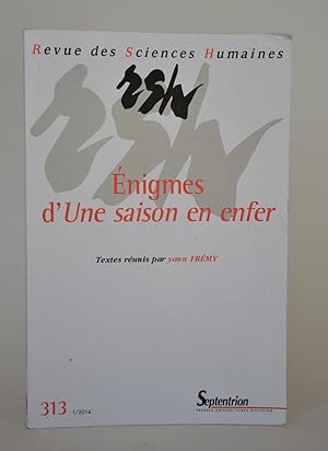 Image du vendeur pour Revue Des Sciences Humaines, n313, 1/2014 - Enigmes D'une Saison En Enfer mis en vente par Librairie Raimbeau
