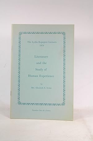 Seller image for Literature and the study of human experience (The Lydia Rapoport lectures) for sale by Chris Korczak, Bookseller, IOBA