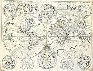 Le globe terrestre representÈ en deux plans-hemispheres et en diverses autres figures.