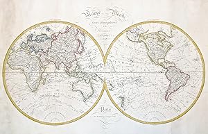 Mappe Monde en deux hemispheres.