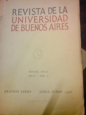 Imagen del vendedor de Revista de la Universidad de Buenos Aires. Tercer poca. Ao: IV Nm. 2. a la venta por DEL SUBURBIO  LIBROS- VENTA PARTICULAR