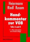 Seller image for Handkommentar zur VOB, Teile A und B. for sale by St. Jrgen Antiquariat