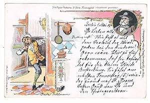 Fritz Reuter Postkarten, Serie Festungstid. Zeichnung Fritz Sahlmann.