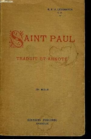 Imagen del vendedor de SAINT PAUL - TRADUIT ET ANNOTE - 25 E MILLE a la venta por Le-Livre