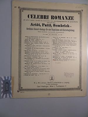 Immagine del venditore per Op. 164 : Thema und Variationen. Aus der Reihe : Berhmte Concert-Gesnge fr eine Singstimme mit Klaviebegleitung. S. 9475. venduto da Druckwaren Antiquariat