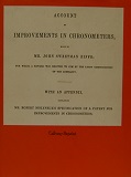 Bild des Verkufers fr Account of Improvements in Chronometers. zum Verkauf von primatexxt Buchversand