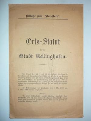 Orts-Statut für die Stadt Kellinghusen.