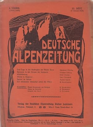 Bild des Verkufers fr Deutsche Alpenzeitung zum Verkauf von Allguer Online Antiquariat