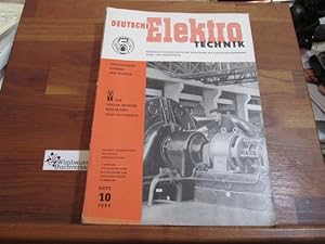 Seller image for Deutsche Elektrotechnik. Heft 10 1954 for sale by Antiquariat im Kaiserviertel | Wimbauer Buchversand
